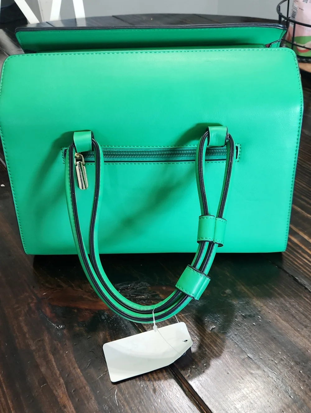 Brand New Structured Green Top-Handle Women's Bag